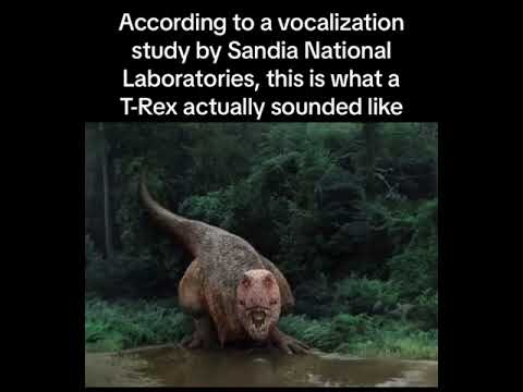 T-rex sound according to Sandia National Laboratories #trex