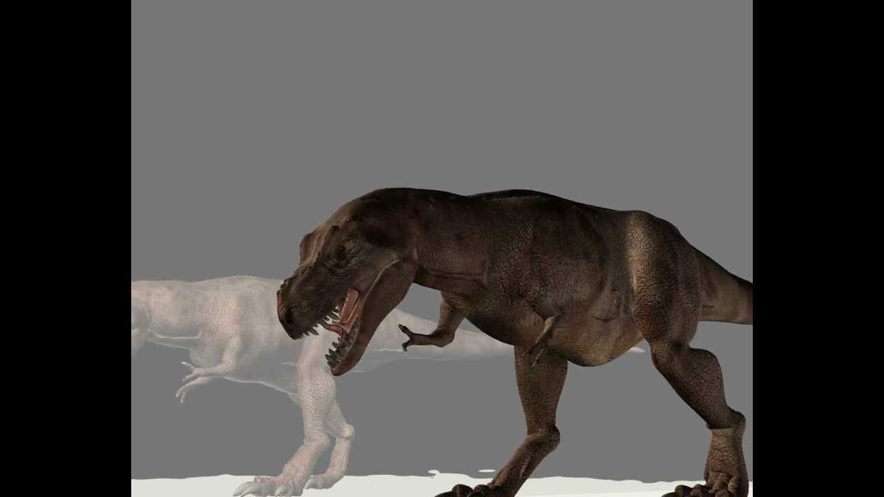 Trex swallow animation