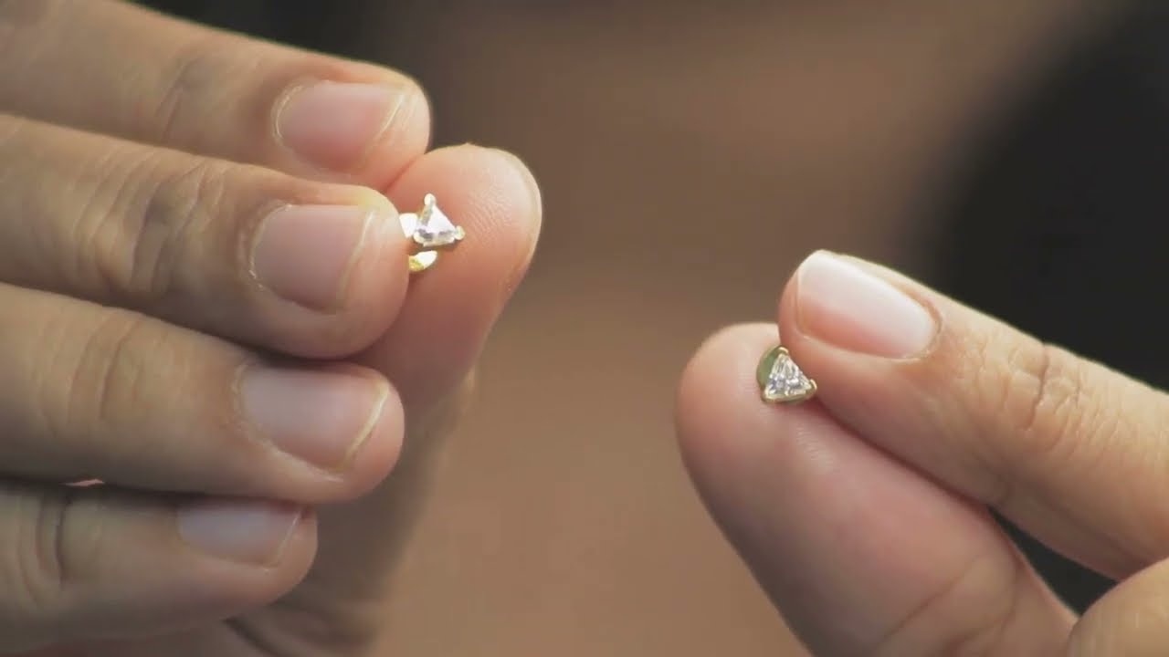Triangle Piercing Earring and Nosepin