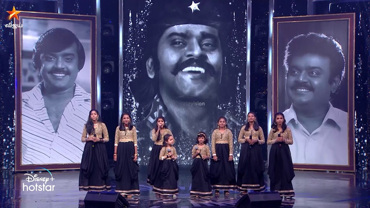 Tribute To Captain Vijayakanth by Super Singer Juniors ❤️ | Soulful Medley Performance