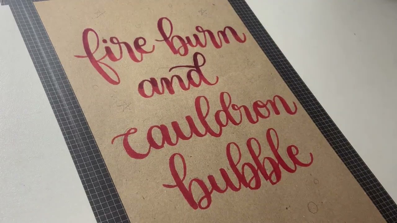 Tried hand lettering a halloween quote