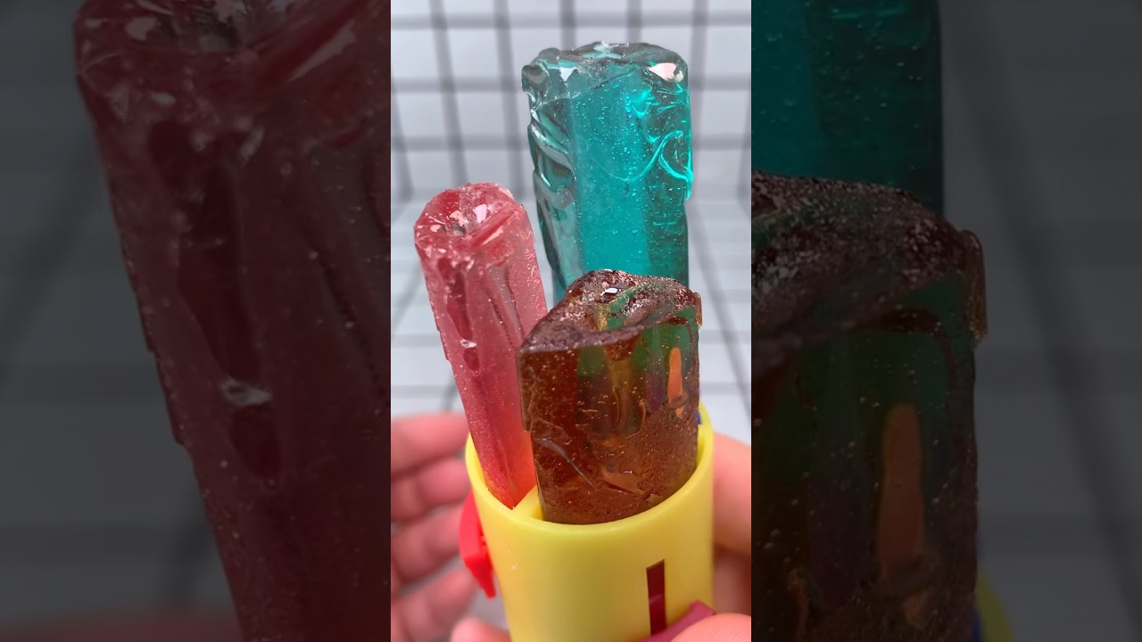 Triple power push pop candy jelly food mukbang