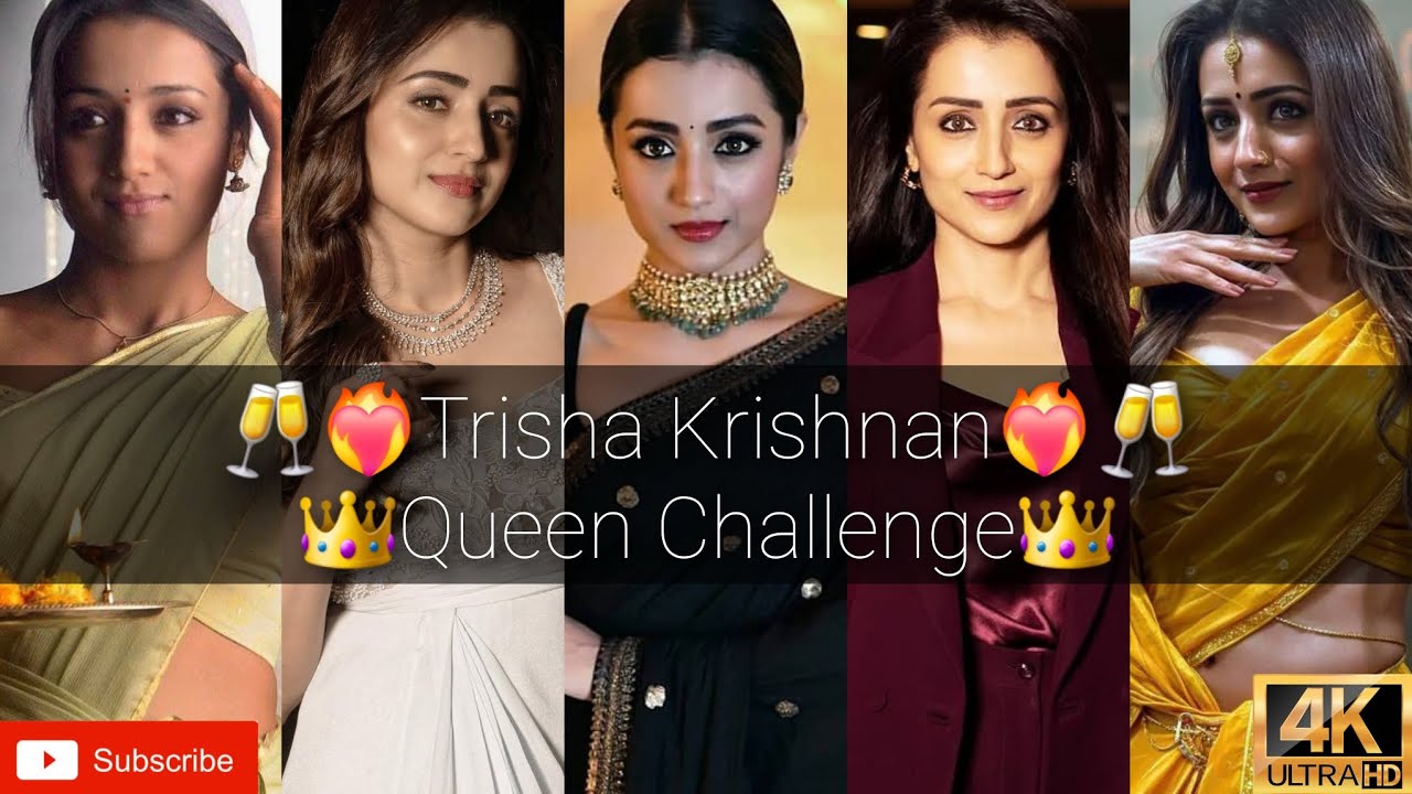 Trisha Krishnan 👑❤️‍🔥🥂 Queen Challange|Stop Go Challange|Actres