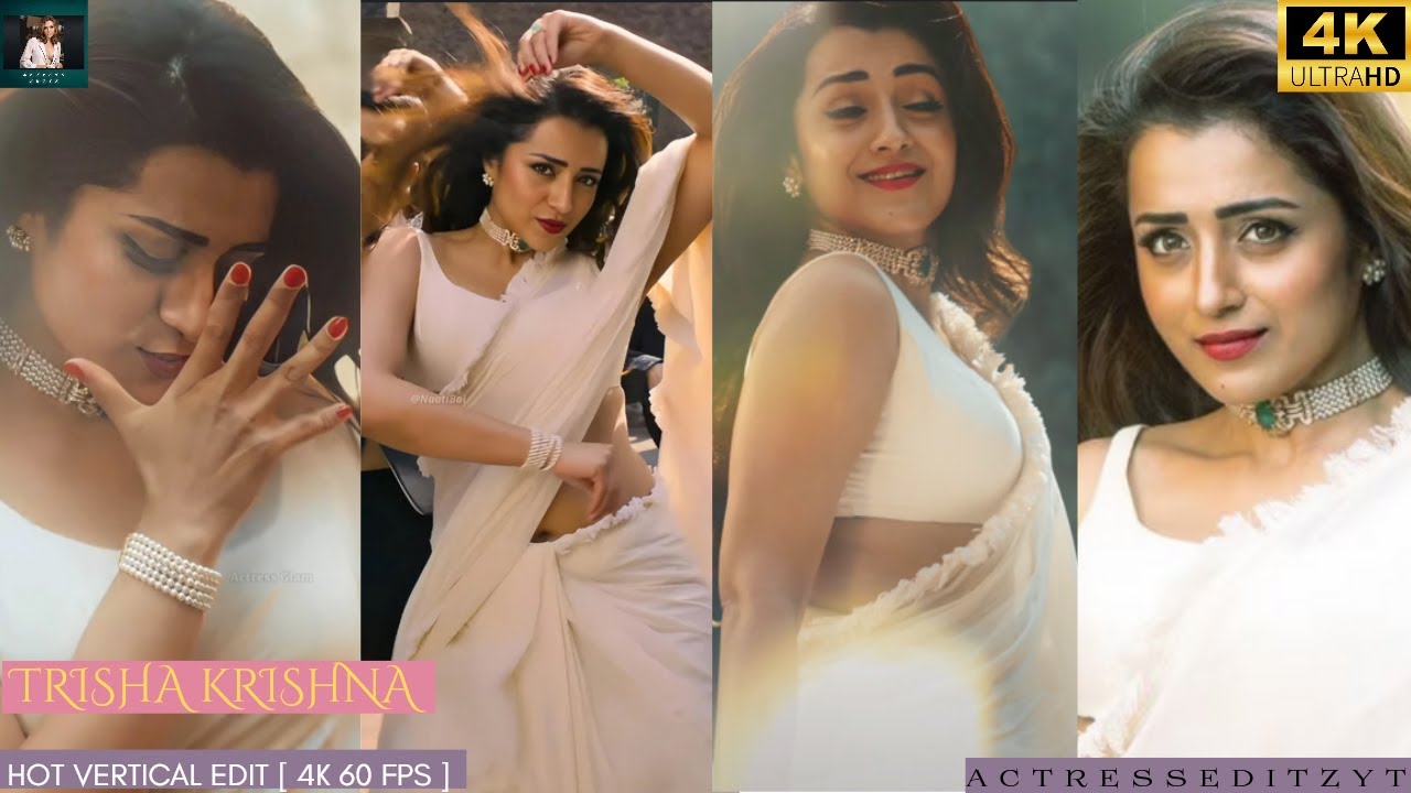 Trisha Krishnan | Sugar Baby | Hot Vertical Video | Thug Life | Info | UHD 60 FPS | Actress Editz |