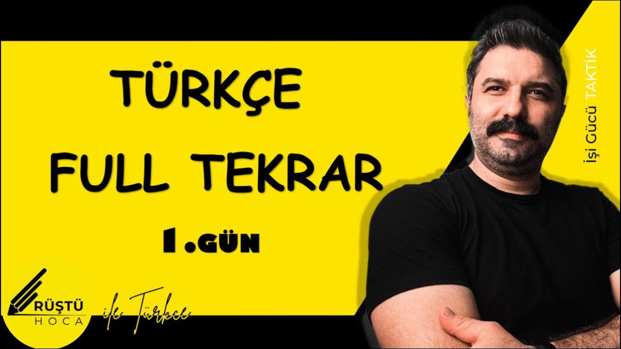 Türkçe Full Tekrar | 1.GÜN | Sözcükte ve Söz Öbeklerinde Anlam | RÜŞTÜ HOCA