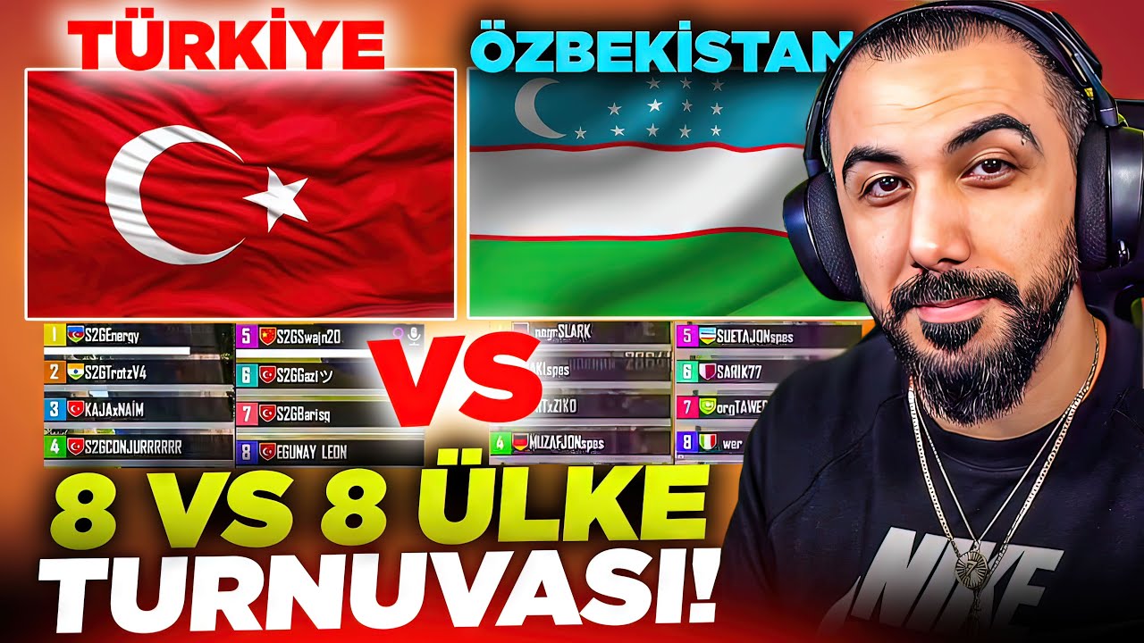 TÜRKİYE VS ÖZBEKİSTAN!! 😱 YAYINCI VE E-SPORCULARLA 8 VS 8 ÜLKE TURNUVASI! | PUBG MOBILE