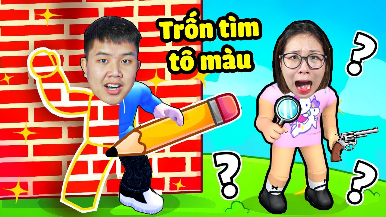Trốn tìm tô màu hóa trang thành những đồ vật xung quanh siêu khó thấy ? bqThanh Troll Ốc Tìm Lòi mắt