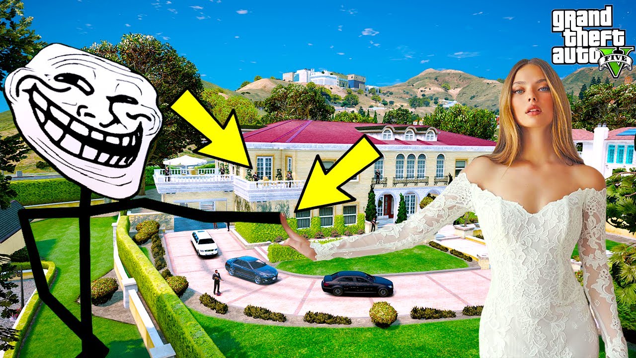 TROLLFACE MAFYA BABASININ KARISINI DÜĞÜNÜNDEN KAÇIR GÖREVİ! - GTA 5