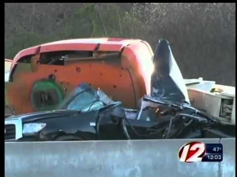 Truck crushed on Rte 146 in Lincoln