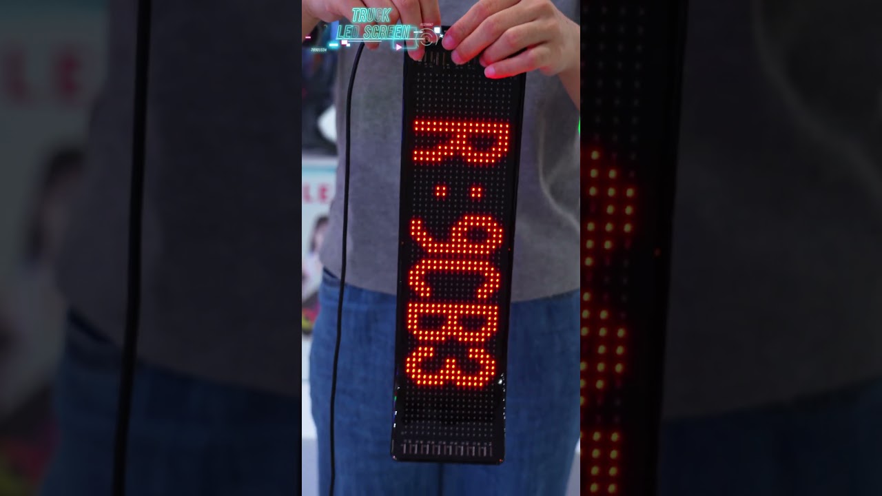 Truck Devil Eyes Lights Flexible LED Sign Customize LED Matrix Panel #truck  #driver  #eyes