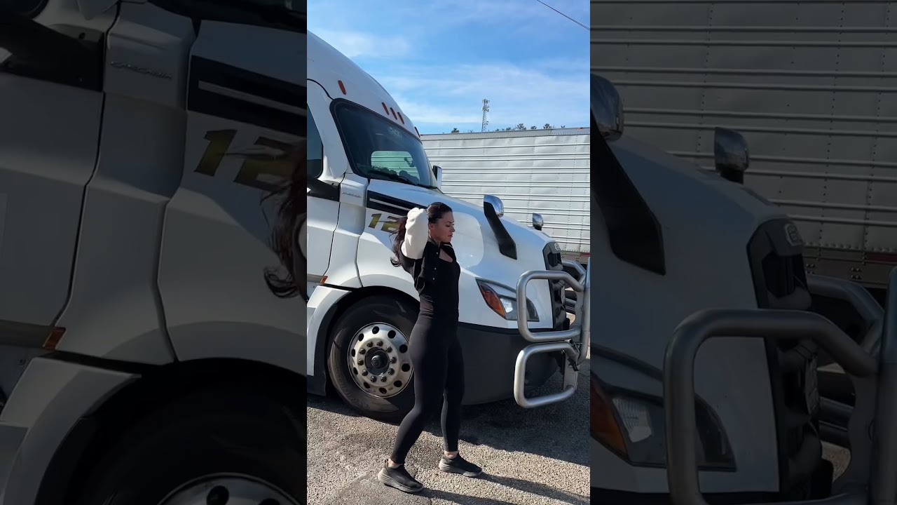Truckers daily routine. Part 1 #ladytrucker #trucking #truckdrivers #truckinglife #womandriver