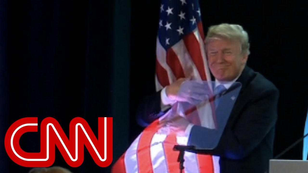 Trump's flag hug goes viral