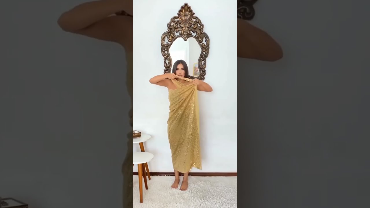 truque vestido de festa sem costura