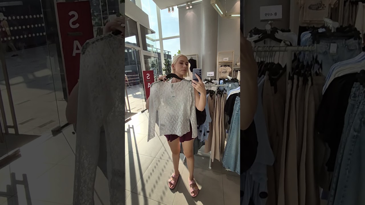 Try on haul Transparent blouse #trying #tryon #tryonhaul #Transparent #seethrough #shopping
