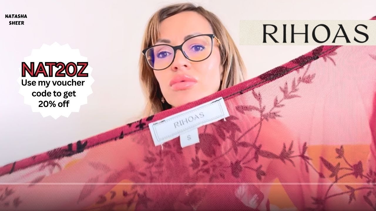 TRY ON HAUL TRANSPARENT DRESS || BRAND RIHOAS | GLAM & FLORAL || NEW SUMMER 2025 | SEE THROUGH