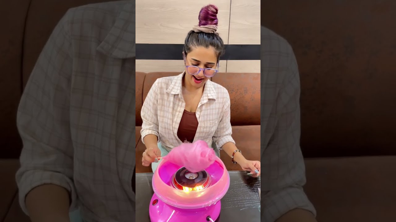 Trying out this cotton candy maker💕 #candyfloss #candymaker #gimaashi #shorts #ytshorts