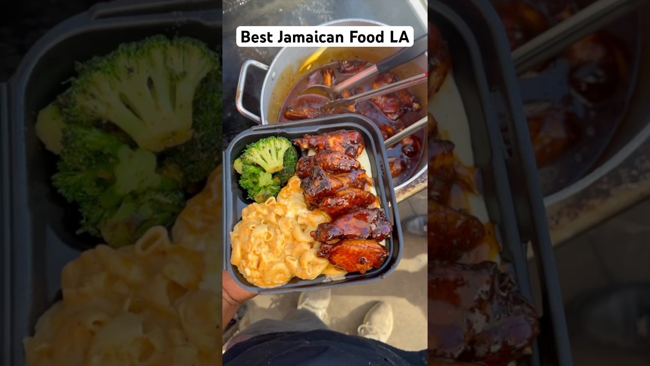 Trying the best Jamaican food in LA PT.1📍Tevs Family Kitchen #jamaicanfood #food #la #oxtail