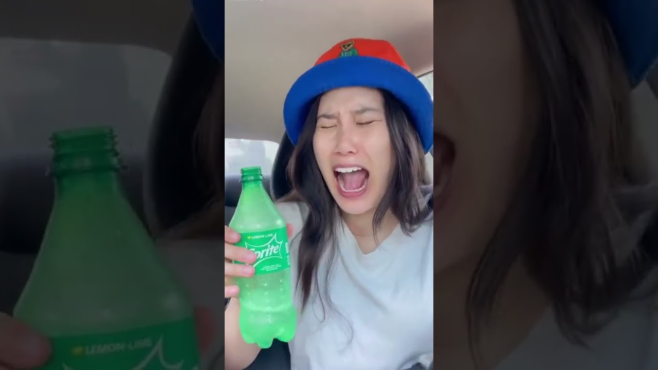 Trying to drink Sprite without burping challenge