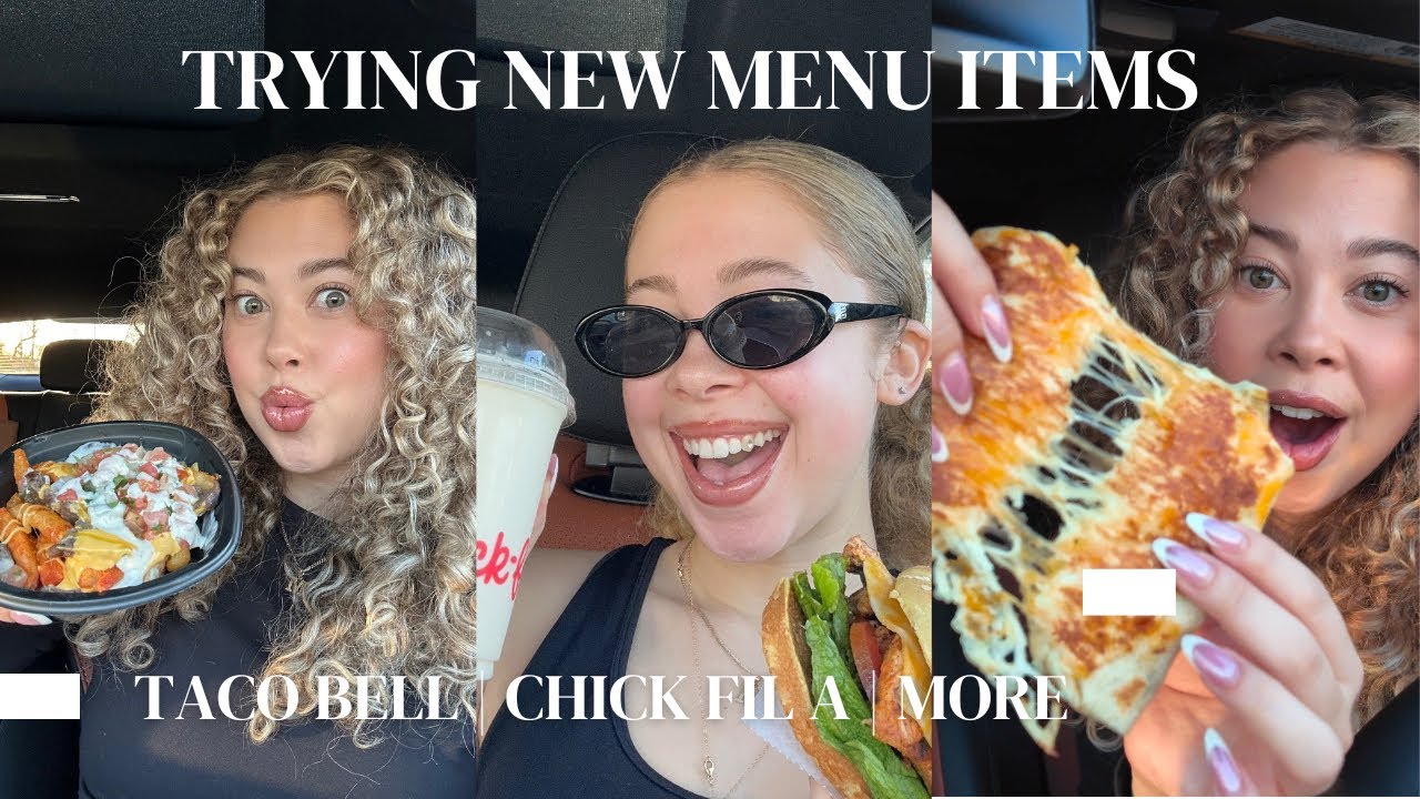 Trying VIRAL Menu Items | Taco Bell, Chick Fil A & More |