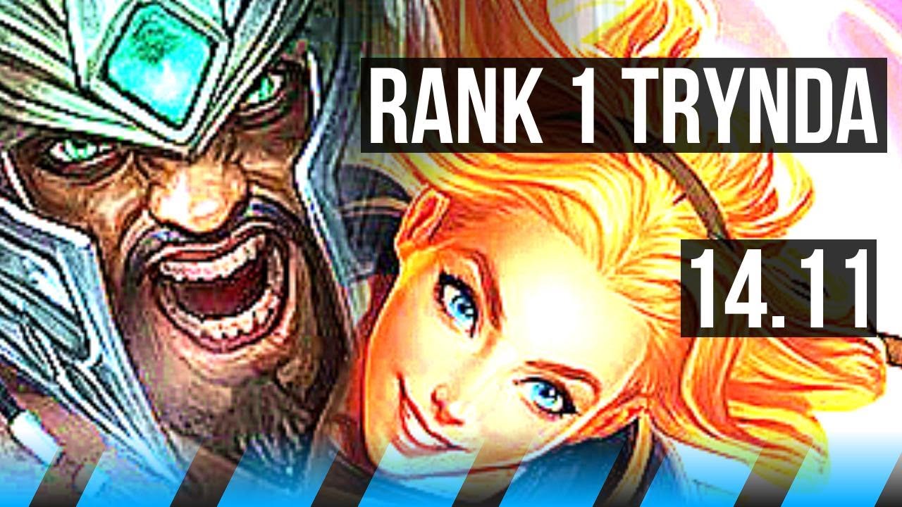 TRYNDAMERE vs LUX (MID) | Rank 1 Trynda, 9/2/3, Dominating, Rank 22 | BR Challenger | 14.11