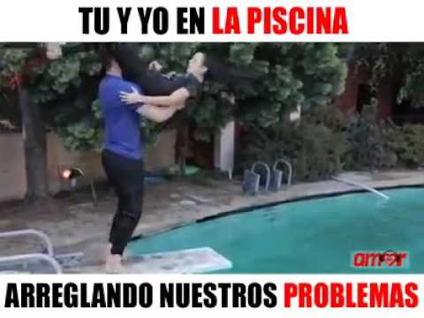 Tu y yo en la piscina jaja
