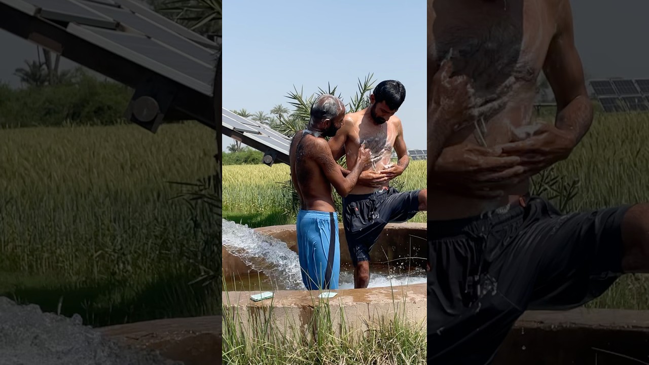 #tubewell #swimming #villagetubewell #bathing