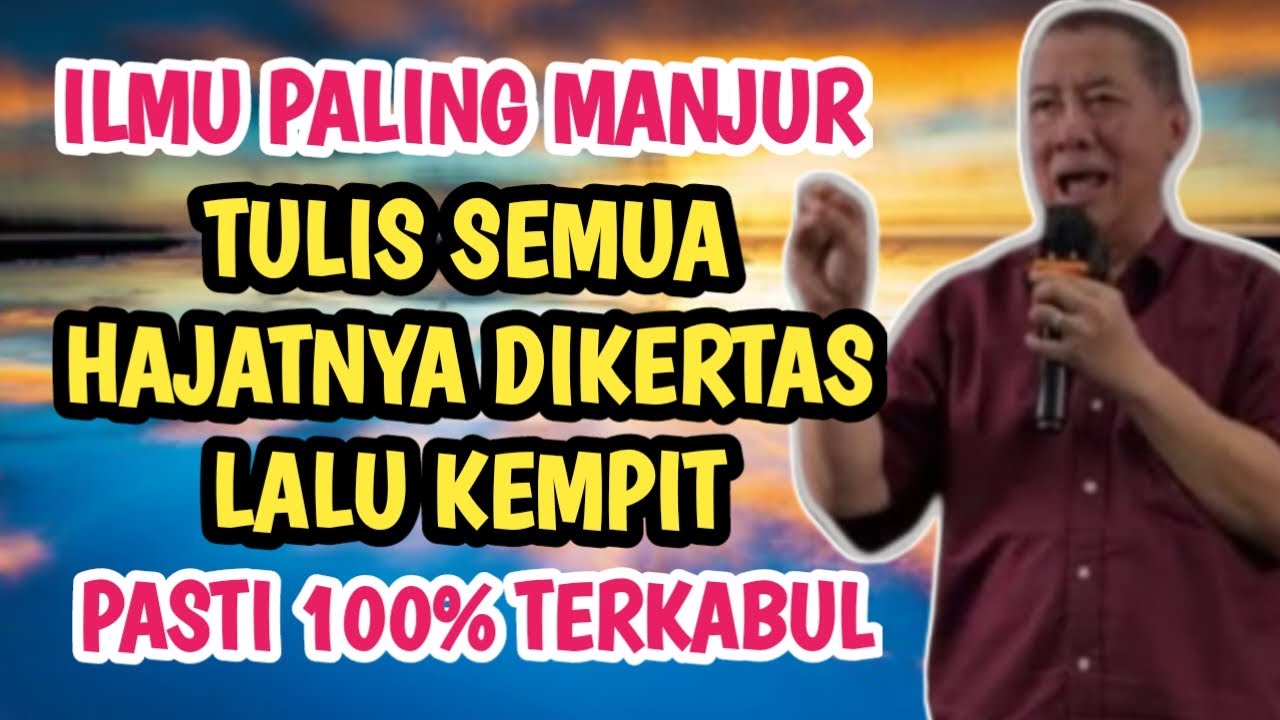 TULIS HAJATNYA DIKERTAS LALU KEMPIT 100% HAJATNYA TERKABUL #ilmurdayterbaru  #rdayhajidwisusanto