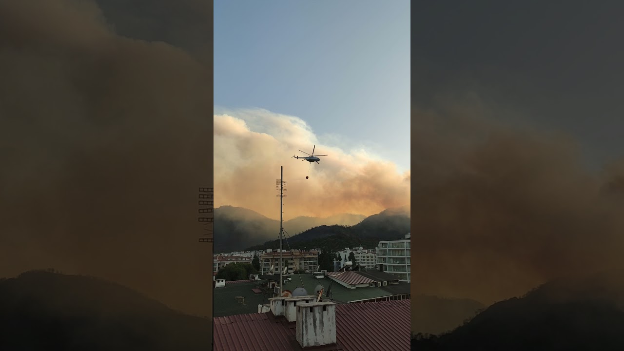 Turkey Marmaris, 29 july 2021. Fire