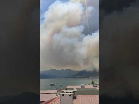 Turkey, Marmaris, 29 july 2021. Fire