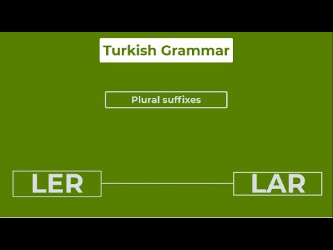 Turkish Grammar:  How to learn the plural suffixes “LER” & “LAR ” in Turkish with clear examples