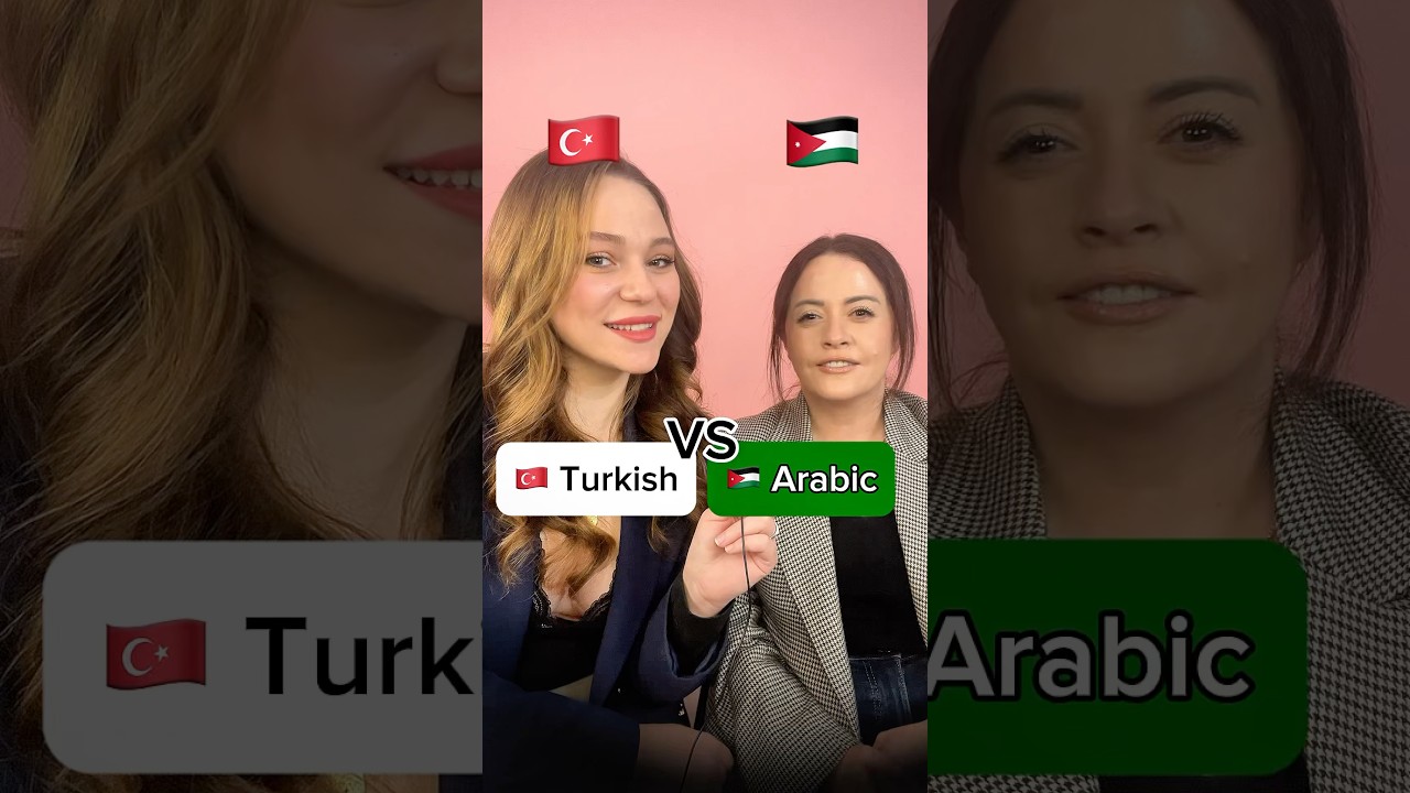 Turkish vs Arabic 🇹🇷🤍🇯🇴Which language should I do next? #turkish #arabic #languages #türkçe