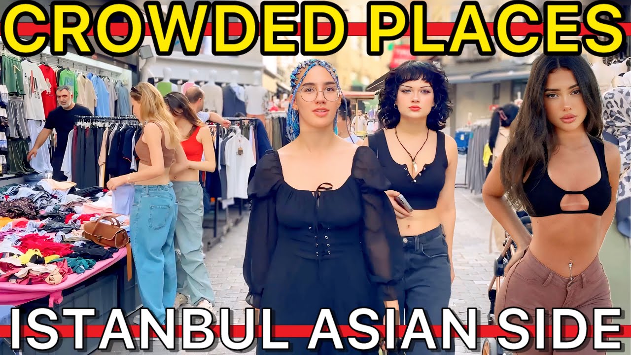 Turkiye🇹🇷Istanbul Asian Side Crowded places,Kadikoy,Uskudar,Fake Market,Shops,Restaurants,Markets|4K