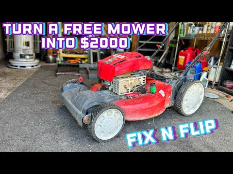TURN A FREE MOWER INTO $2000 | FIX N FLIP CHALLENGE