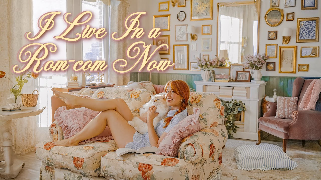 Turning my Millennial Grey Apartment into a *Romcom Set* ✨🏡 (miss honey meets you've got mail!)