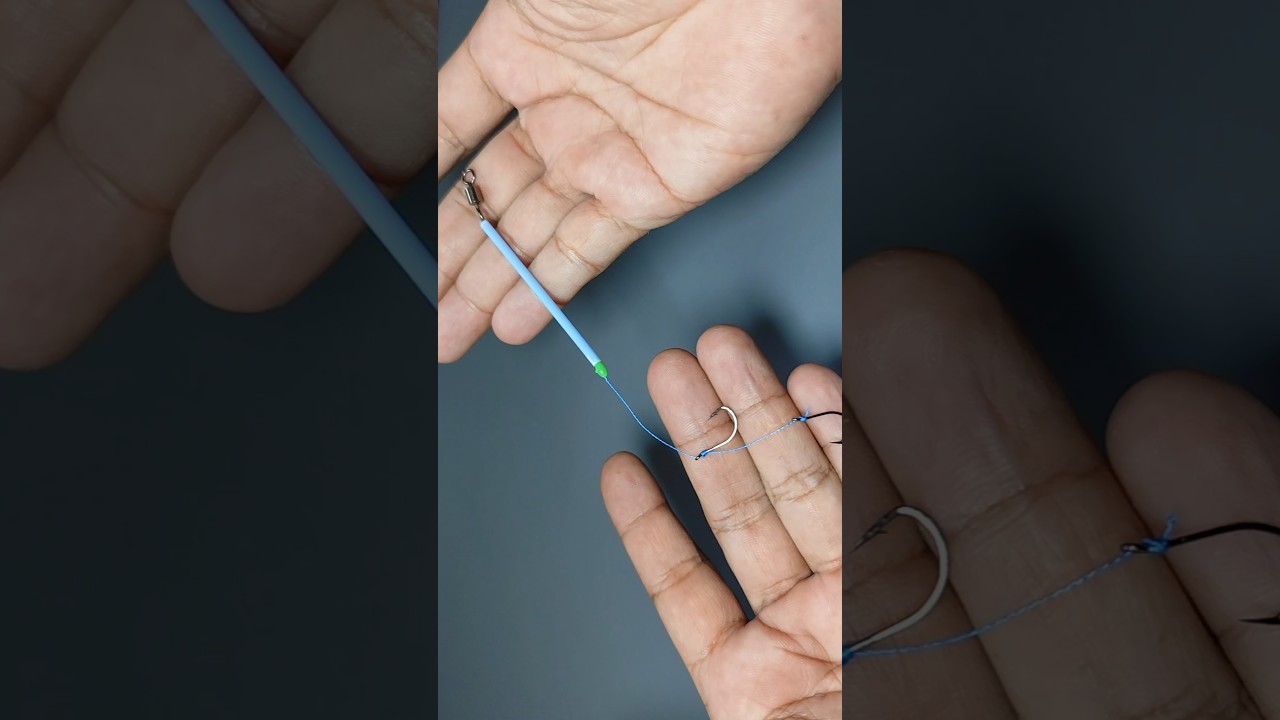 Tutorial cara membuat rangkaian pancing nila umpan lumut 2 kail