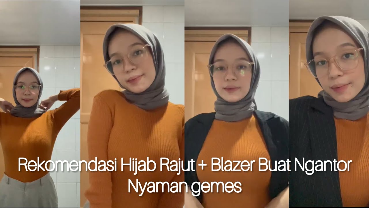 Tutorial GRWM Style Hijab Rajut + Blazer Casual Formal Ngantor Nyaman Gemes Banget ala Fadhilahrzk