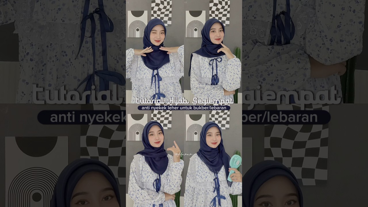 Tutorial Hijab segiempat anti nyekek leher, semoga membantu💋 - @Zlfnanaa #tutorialhijab