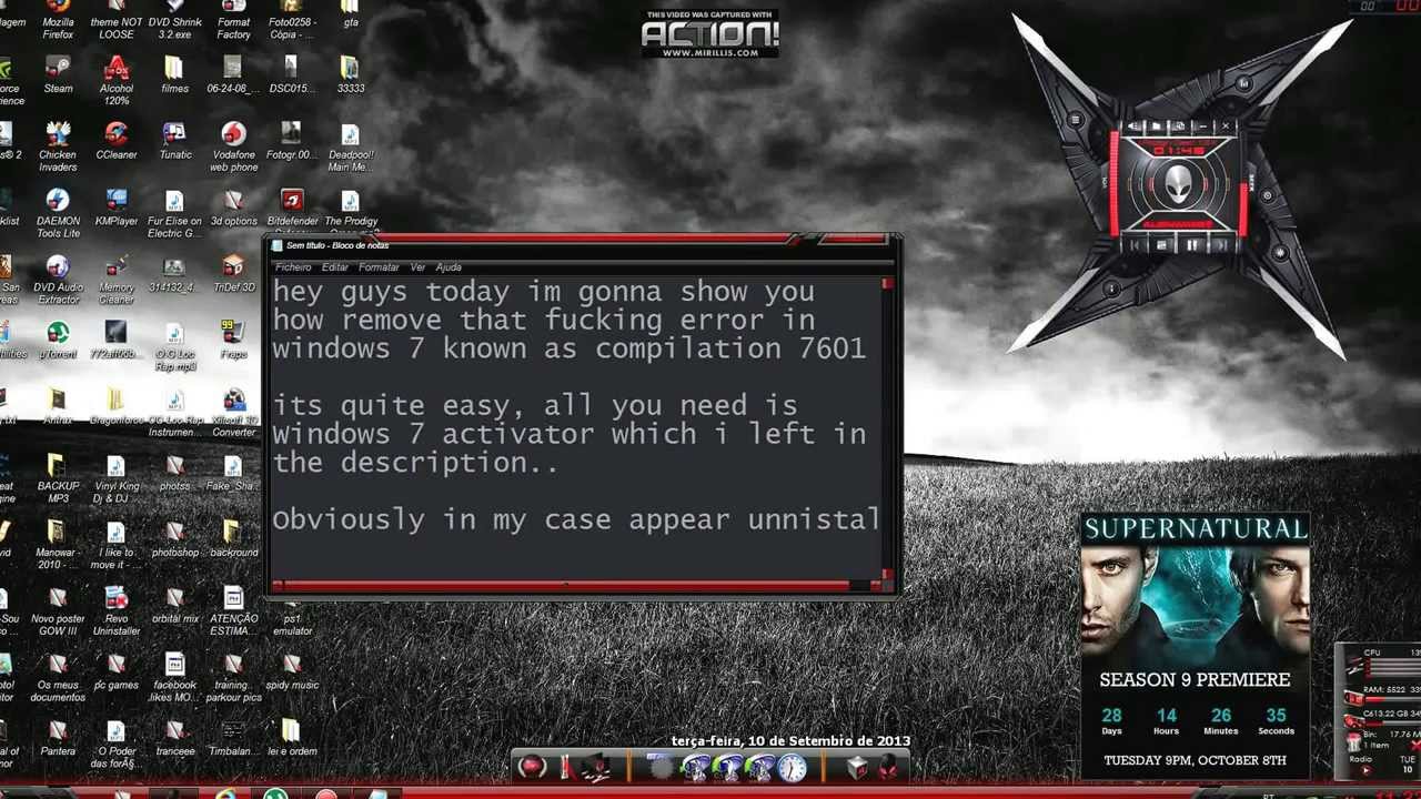 Tutorial: How to remove Compilation 7601 from Windows 7