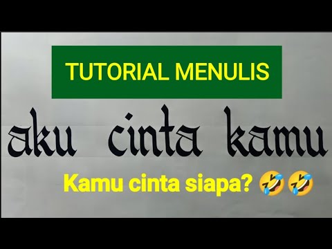 TUTORIAL MENULIS AKU CINTA KAMU @rajatintaofficial1726