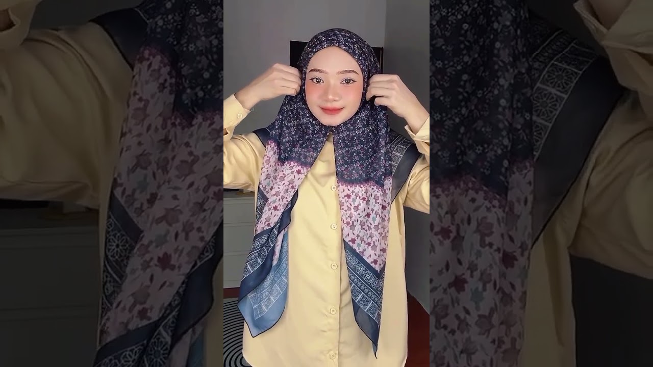 Tutorial terbaru cara pakai hijab segiempat cantik mudah dan kekinian #hijabstyle #hijabers #jilbab