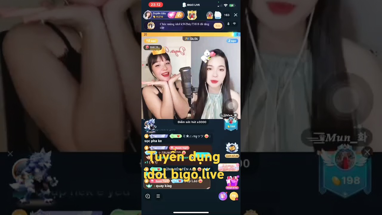 Tuyển dụng idol live bigo.live Liện hệ 0966477189 zalo.....