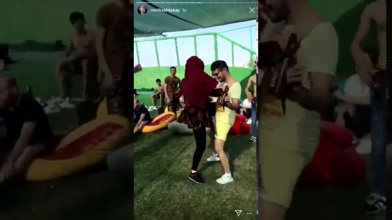 twerk yapan türbanlı kız