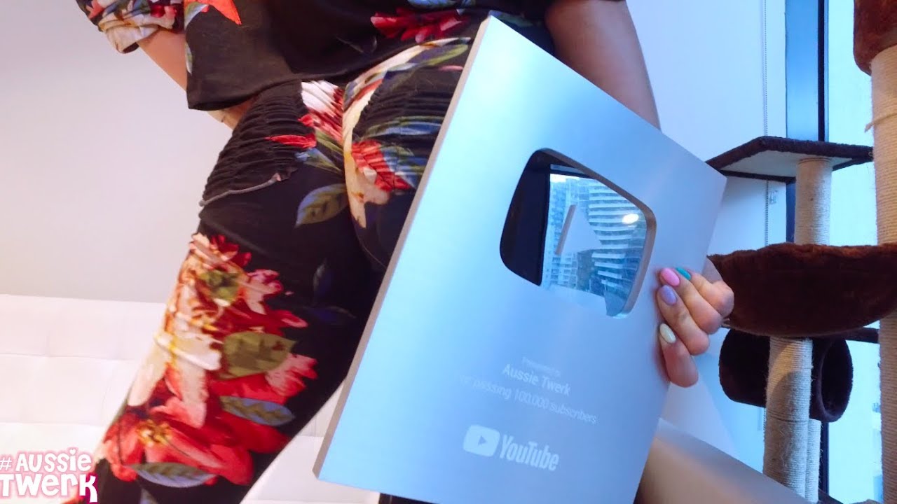 Twerking for 100K Silver Play Button YouTube Award | Kris Moskov from Aussie Twerk