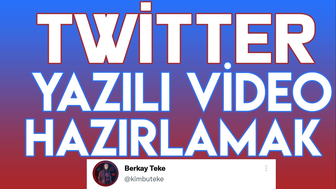 Twitter Yazılı Video Nasıl Yapılır ? (İnstagram'da Video Yapmak)