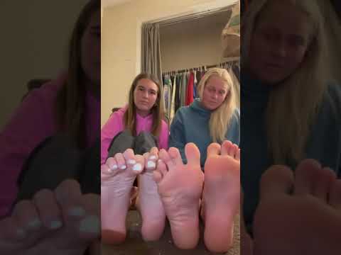 Two College Girls Remove Their Socks and Show You Their Soles
