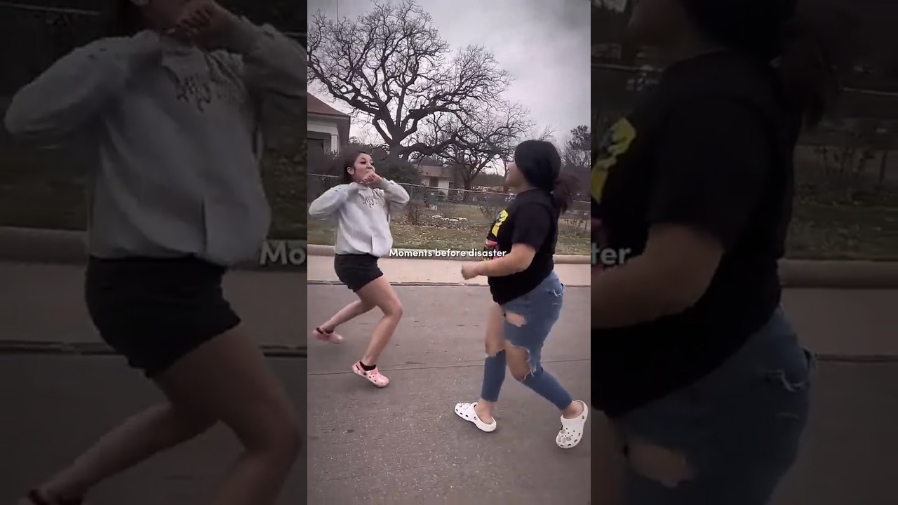 two girls fight 😅 #shorts