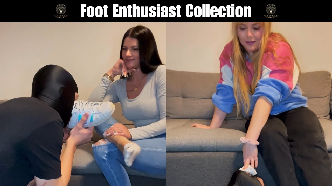 Two goddesses and their foot slave