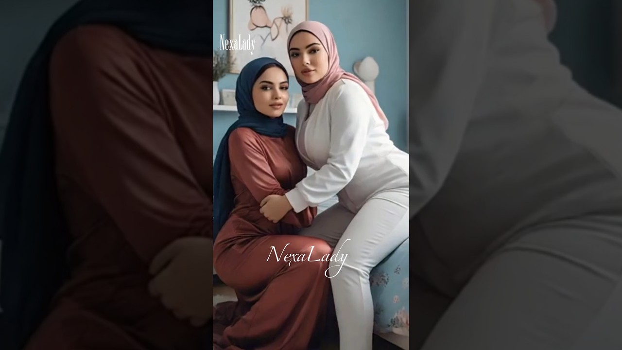 Two hijab pretty lady kissing #hijabibeauty #fashionstyle #beauty #shorts #kisses #kiss #kissing