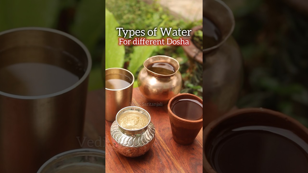 Types of Overnight stored water for different doshas #ayurveda #shorts