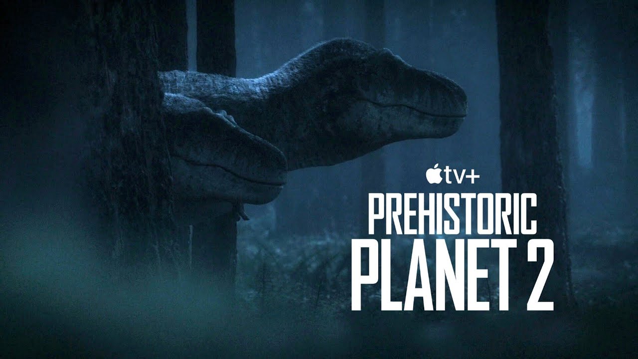 Tyrannosaurus rex brothers hunting Edmontosaurus - [Prehistoric Planet] season 2